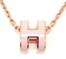 HERMESエルメス・ミニポップHネックレス・ROSE DRAGEE PINK GOLD H147992 FO85