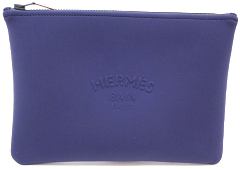 【特別セール】HERMES エルメス ネオバン・MM ポーチ BLUEMARINE NOIR H103312M