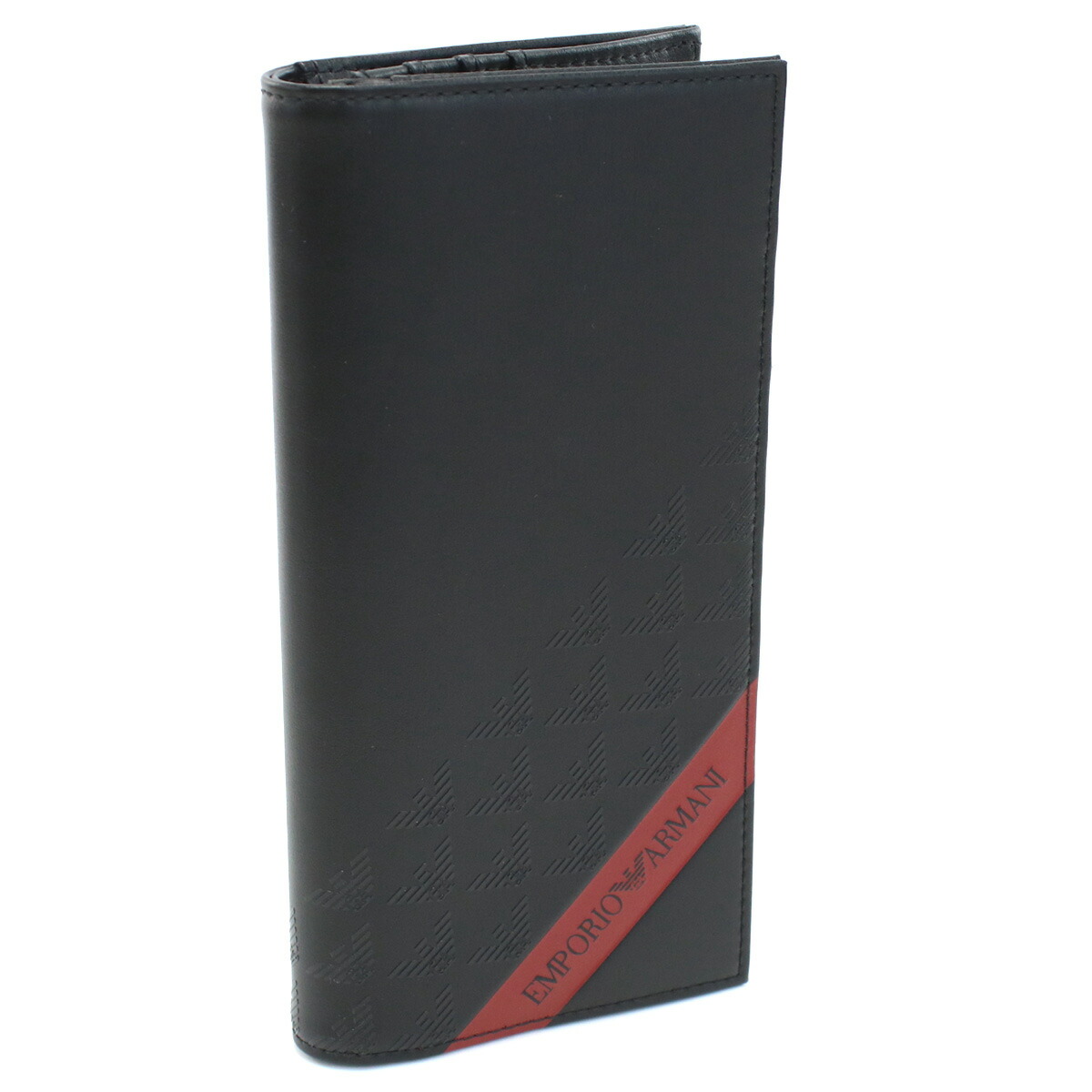 エンポリオ・アルマーニ EMPORIO ARMANI  長財布ニ折小銭入付き　ブランド Y4R170　YQ12V　80681 BLACK-BLACK EAGLES ブラック　wallet-01