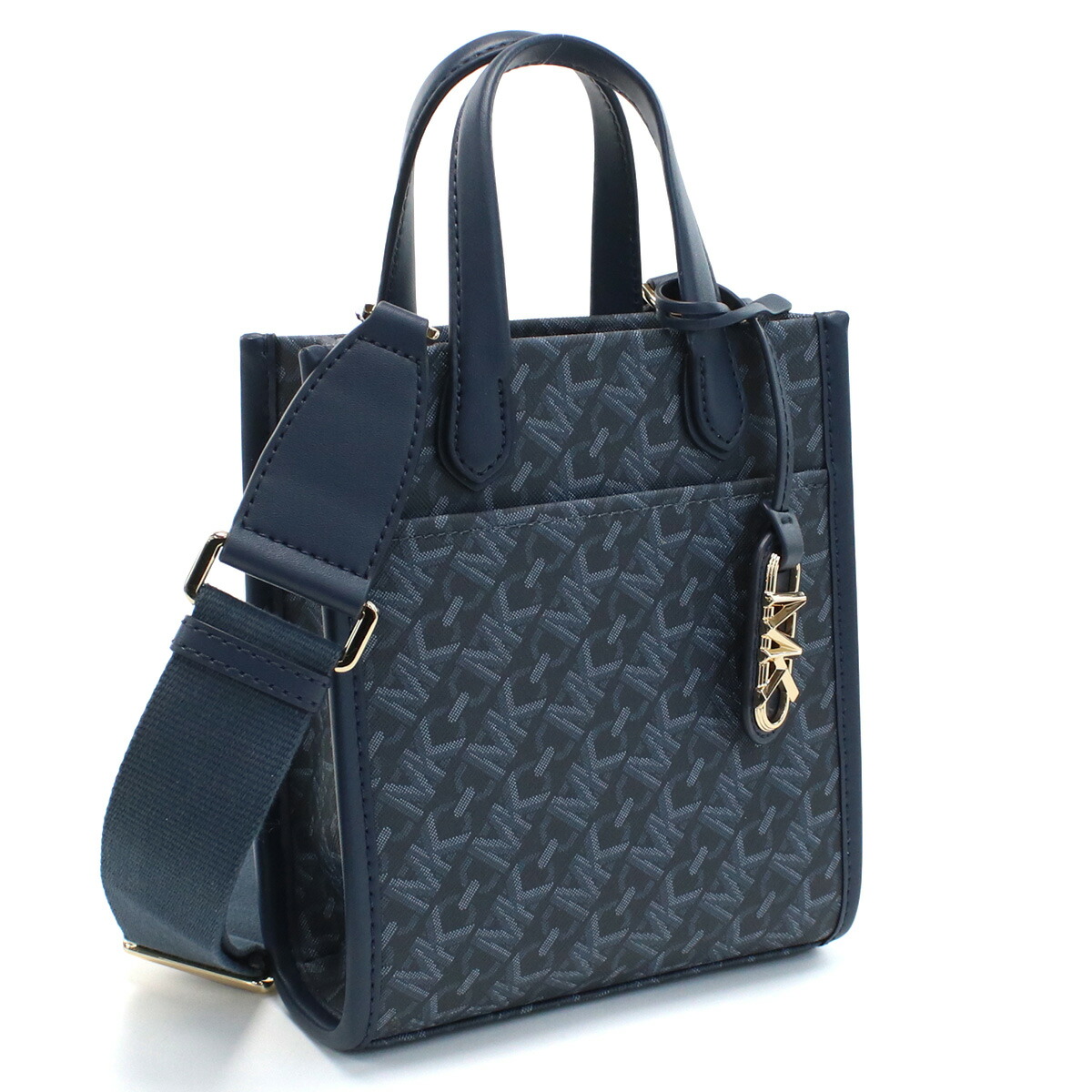 マイケルコース MICHAEL KORS GIGI ハンドバッグ ブランド　モノグラムキャンバス ロゴ 32H3G3GC4V　444 ADMRL-PLBLUE ネイビー系 bag-01