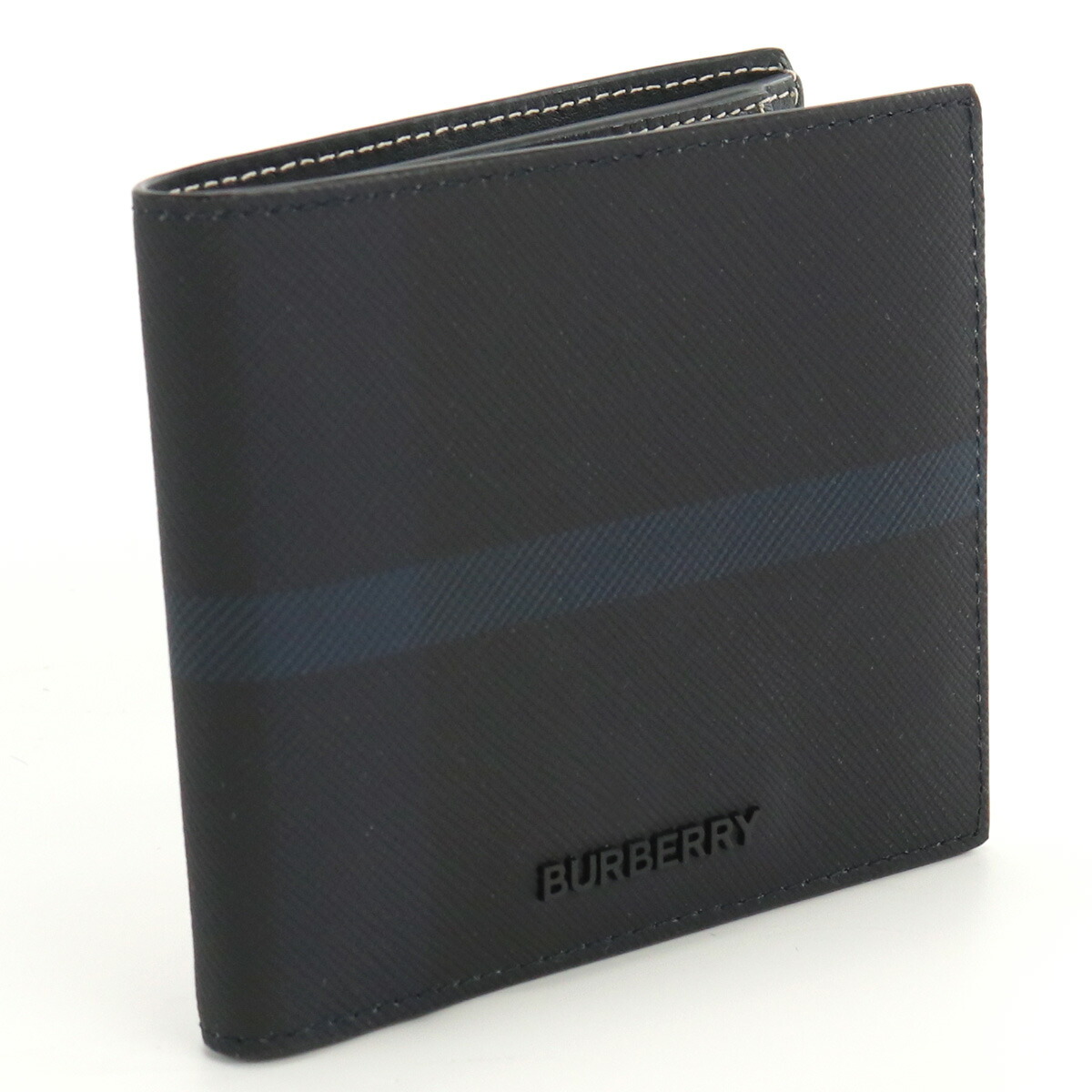 バーバリー BURBERRY  二折財布小銭入付き メンズ 8074690　B2871 NAVY　ネイビー系 wallet-01 mini-01