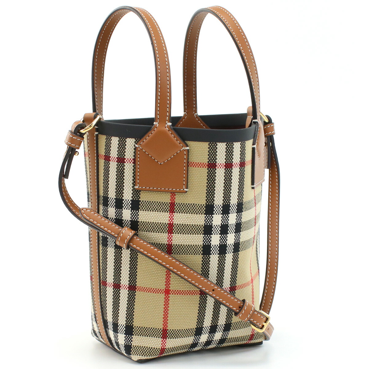 バーバリー BURBERRY ミニロンドン トートバッグ 8070461　A7026 VINTAGE CHCK-A.BEIGE ベージュ系　bag-01