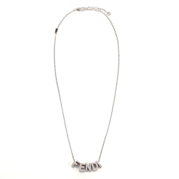 フェンディ FENDI  ロゴ ネックレス ブランド7AJ835　B08　F0TH0シルバー　accessory-01