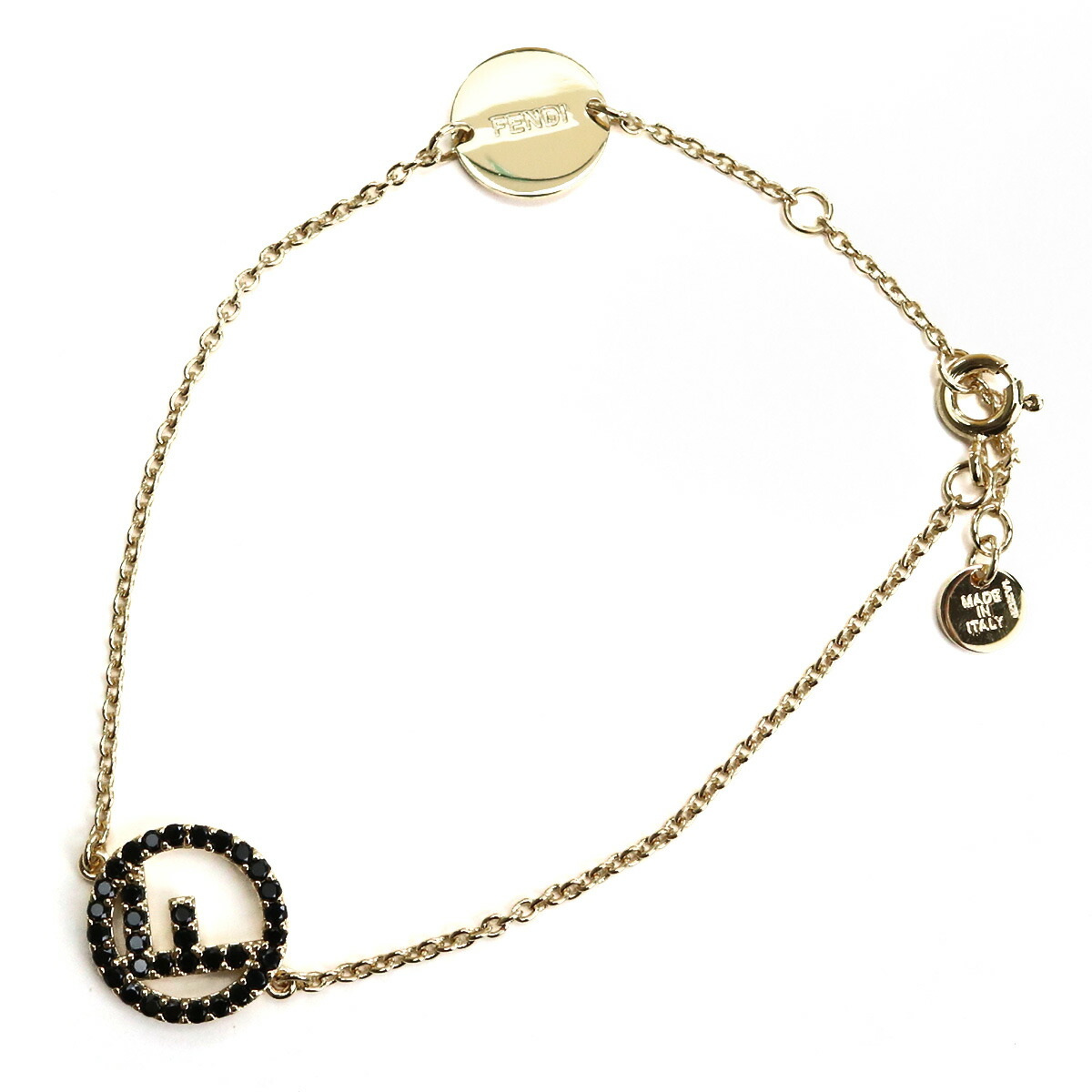 フェンディ FENDI  ブレスレット チェーンブレスレット8AG761　6DM　F0RNG　エフイズフェンディブラック  bos-15 accessory-01 gsw-5