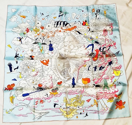 HERMES エルメス Sur Mon Nuage scarf 90 スカーフ マルチカラー H003900S