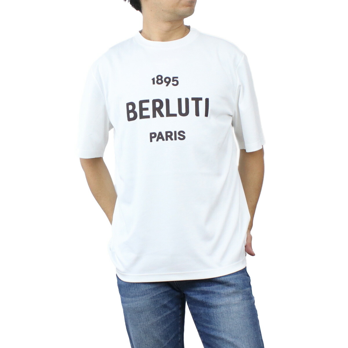 ベルルッティ BERLUTI  メンズ－Ｔシャツ ブランド ロゴT カットソー クルーネック R23JRS82 001 000 OPTICAL WHITE ホワイト系 apparel-01