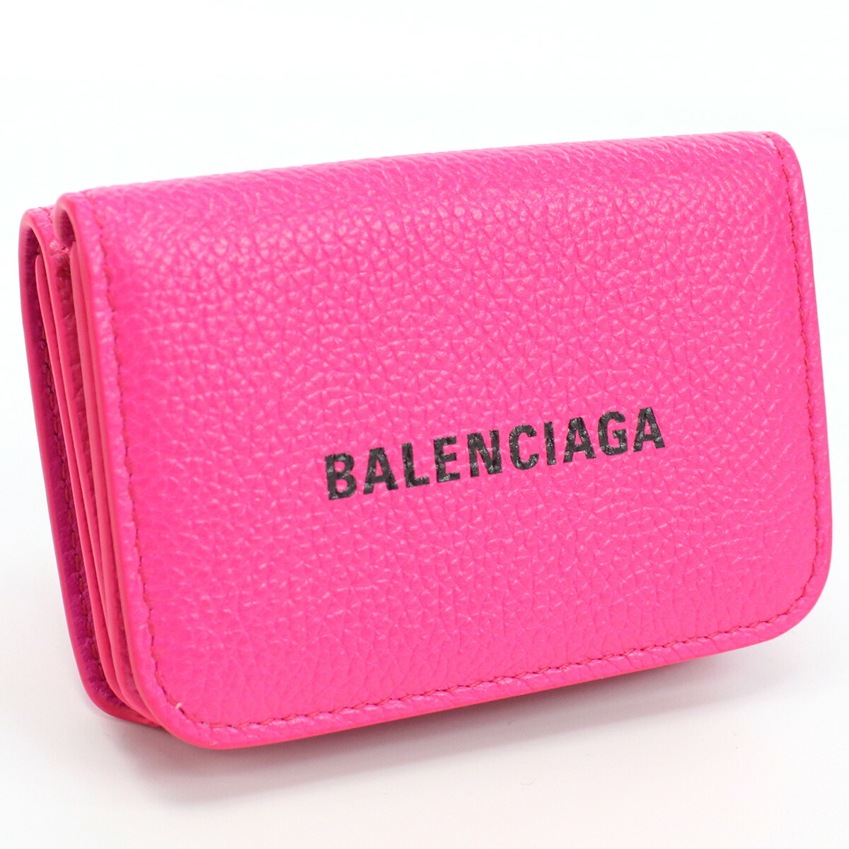 バレンシアガ BALENCIAGA  3つ折り財布 ブランド ミニウォレット キャッシュ CASH 593813　1IZI3　5660 ピンク系 wallet-01 mini-01