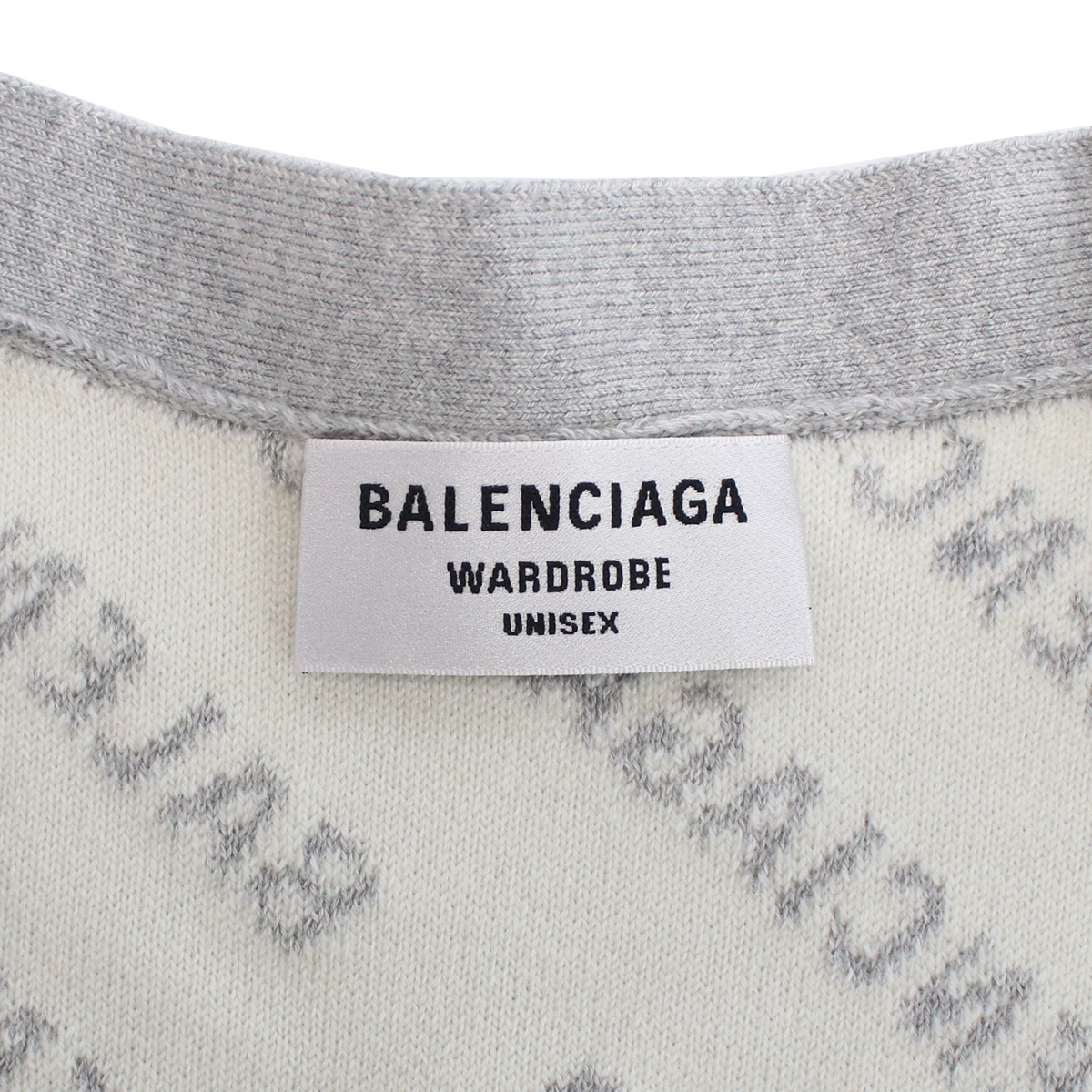 ショッピングモール 美品 BALENCIAGA バレンシアガ ロゴ刺繍ナロータイ