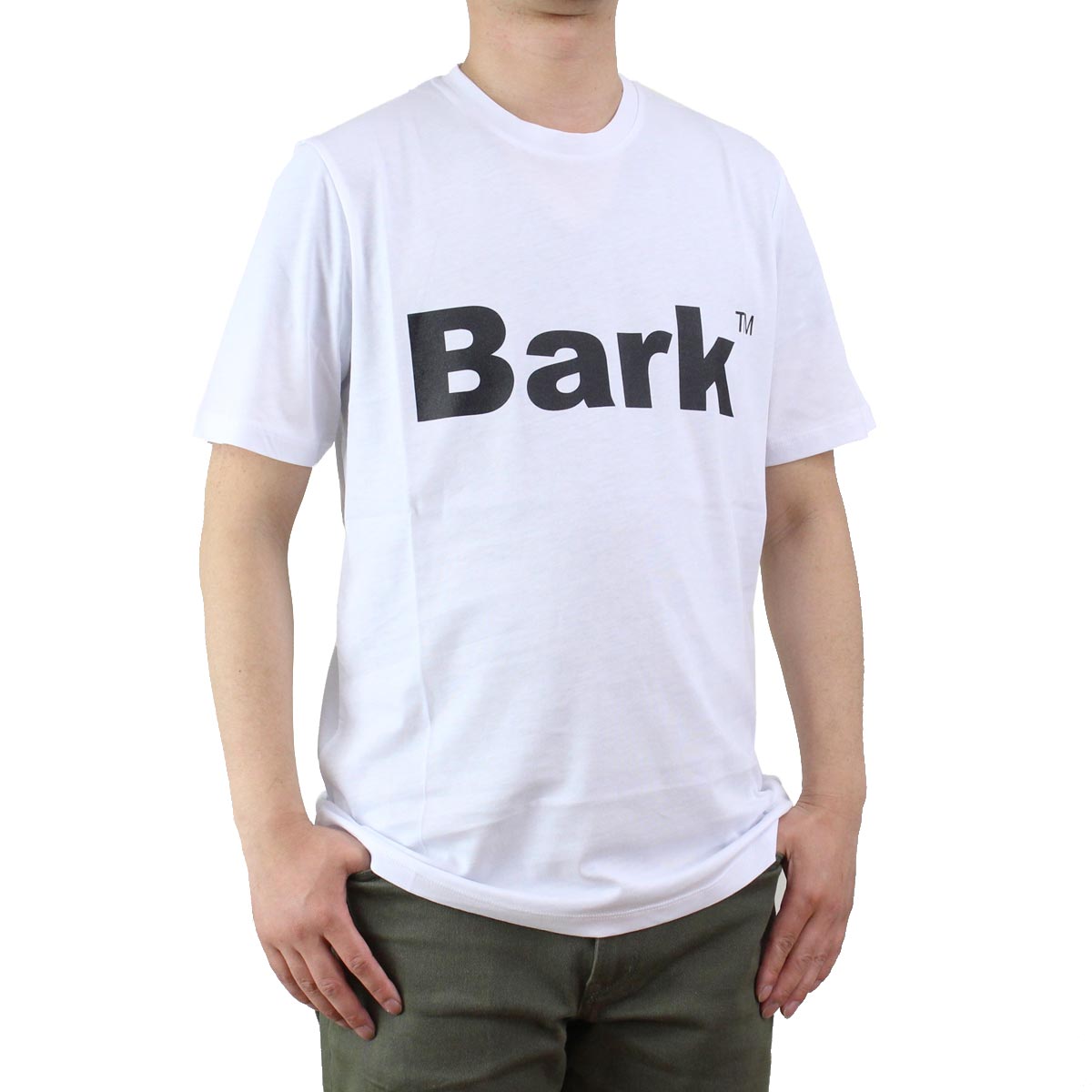 バーク Bark  メンズ クルーネック 半袖 ロゴ Tシャツ 71B8715 281 OFF-WHITE ホワイト系  メンズ ティーシャツ ティーシャツ T shirt OLS-4  ts-01