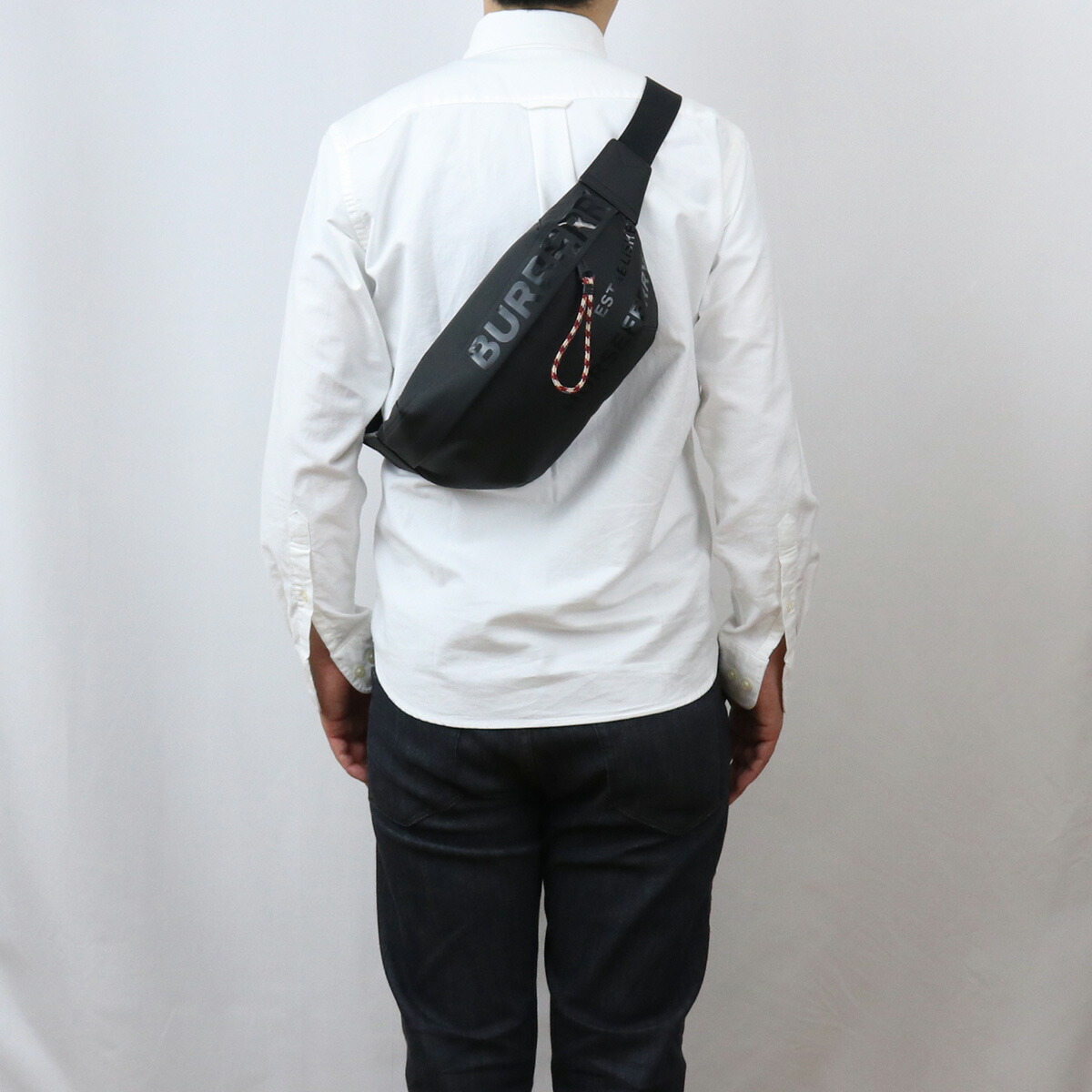 Brands Rapport バーバリー Burberry ボディバッグ ロゴ ウエストポーチ 8036555 A1189 Black ブラック メンズ