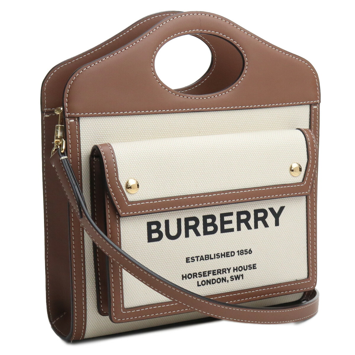 バーバリー BURBERRY  トートバッグ ブランド ショルダー 2way 8039361　A1395 NATURAL-MALT BROWN ホワイト系 ブラウン系 bag-01
