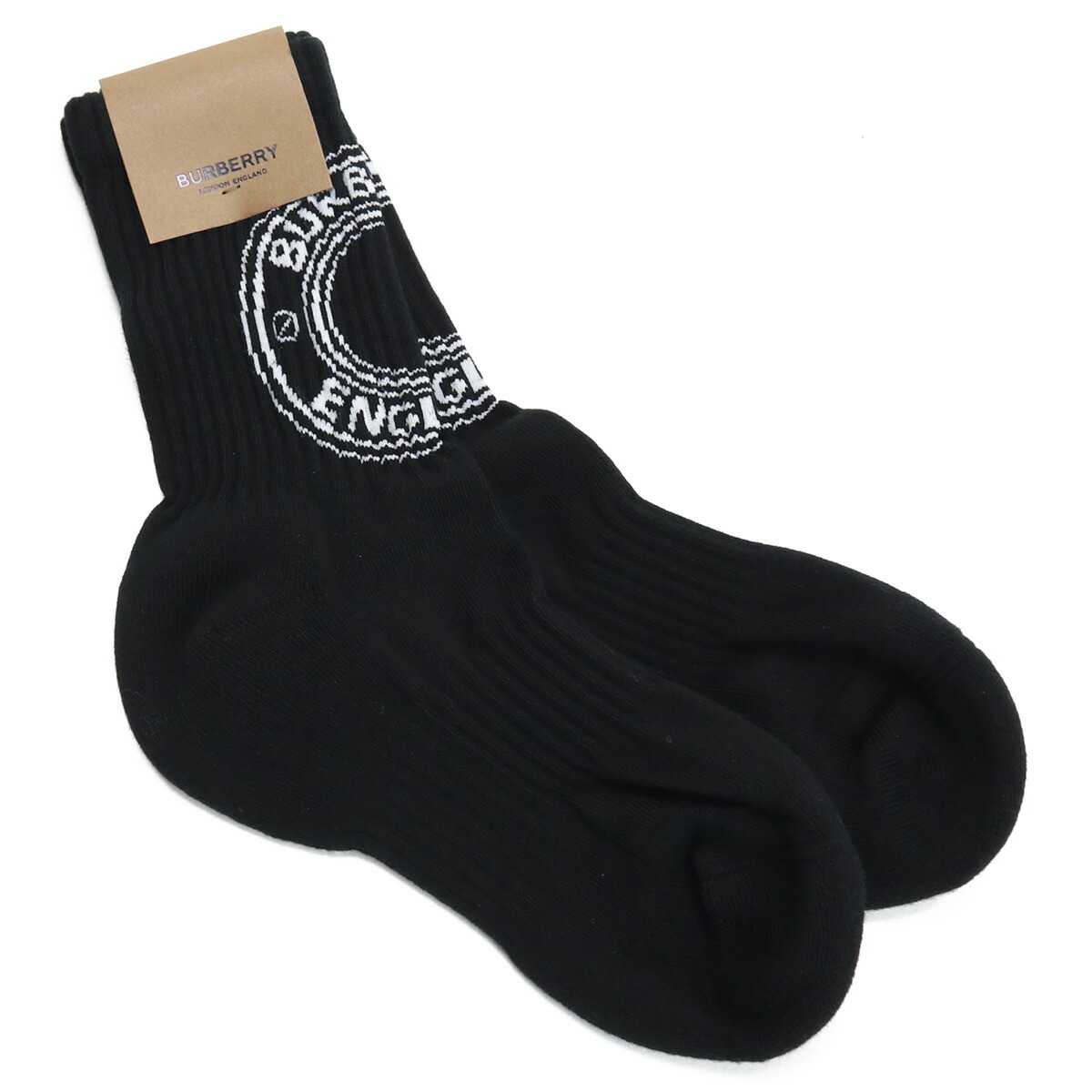 バーバリー BURBERRY  レディース－ソックス 8039383　A1189 BLACK ブラック socks-01