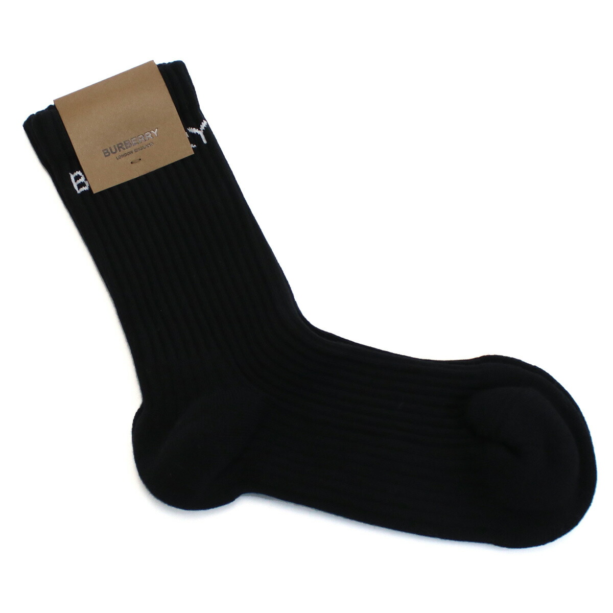 バーバリー BURBERRY  レディース ソックス ブランド 8047240 A1189 BLACK ブラック socks-01