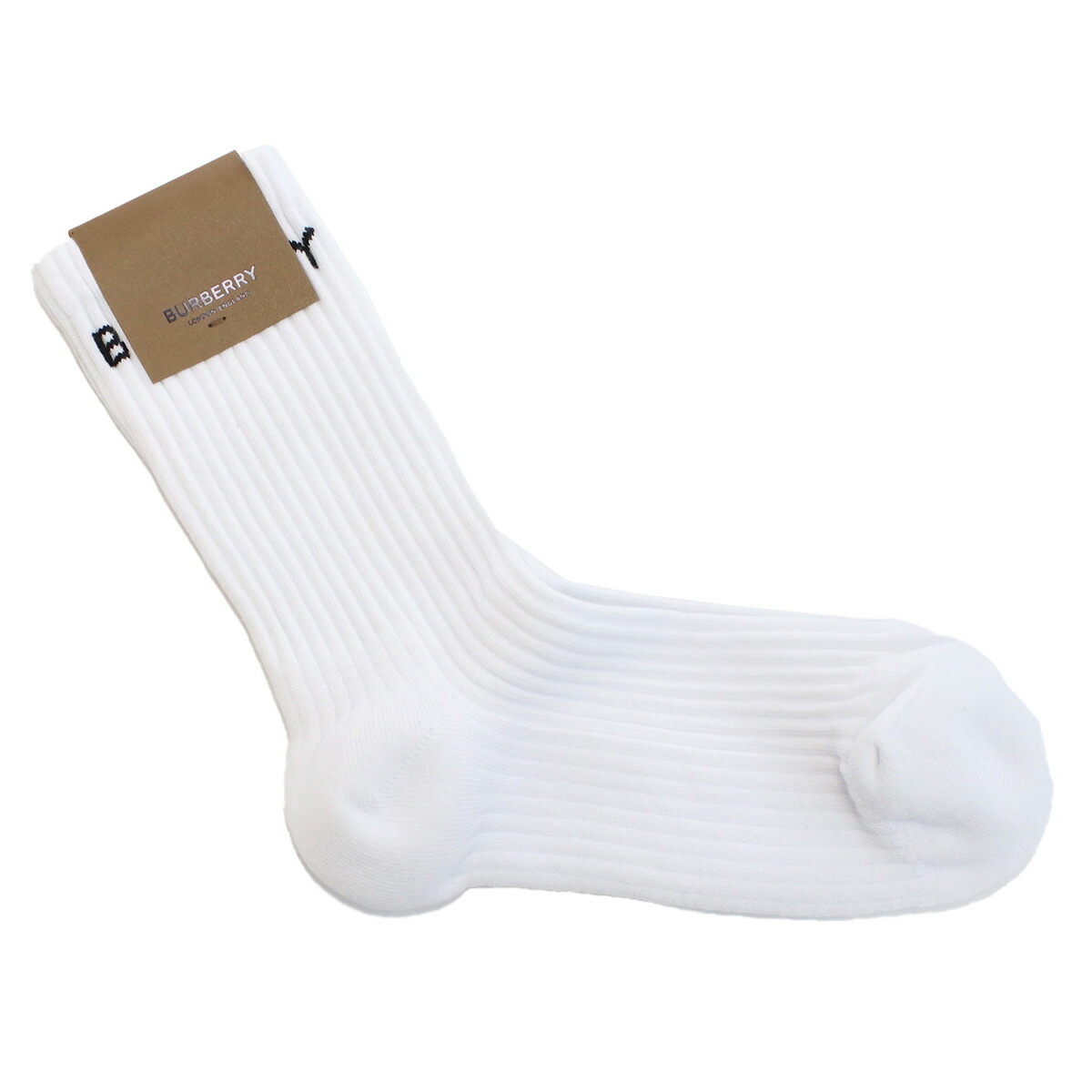 バーバリー BURBERRY  レディース ソックス ブランド 8047241 A1464 WHITE ホワイト系 socks-01