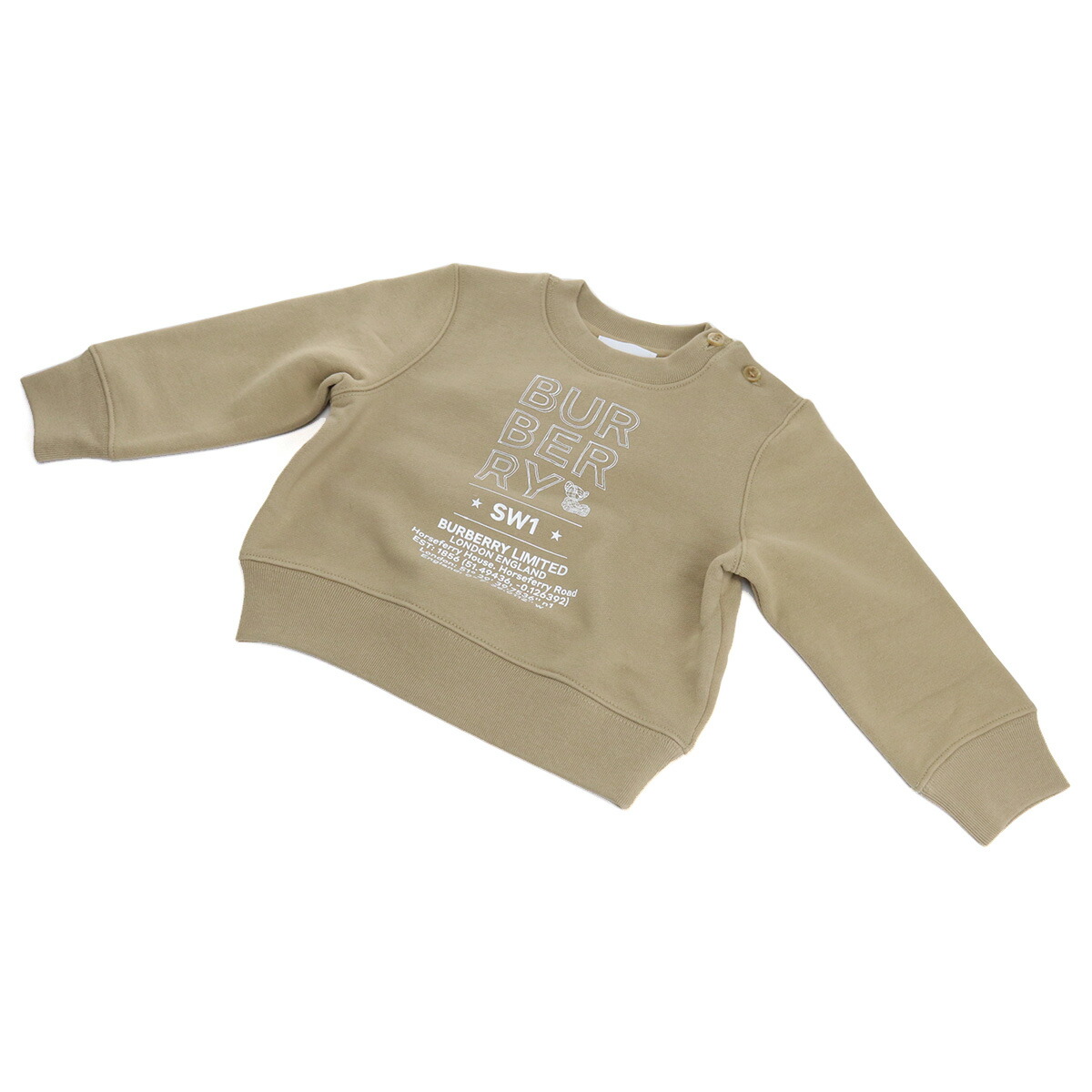 バーバリー BURBERRY  ベビー－スウェット トレーナー 8053820 A7026 ARCHIVE BEIGE ベージュ系 kb-01  apparel-01