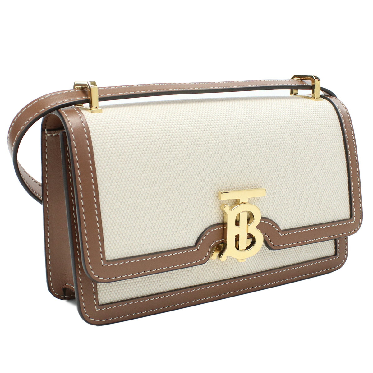 バーバリー BURBERRY  ショルダーバッグ ブランド MN TB  8070574　A1395 NATURAL-MALT BROWN bag-01