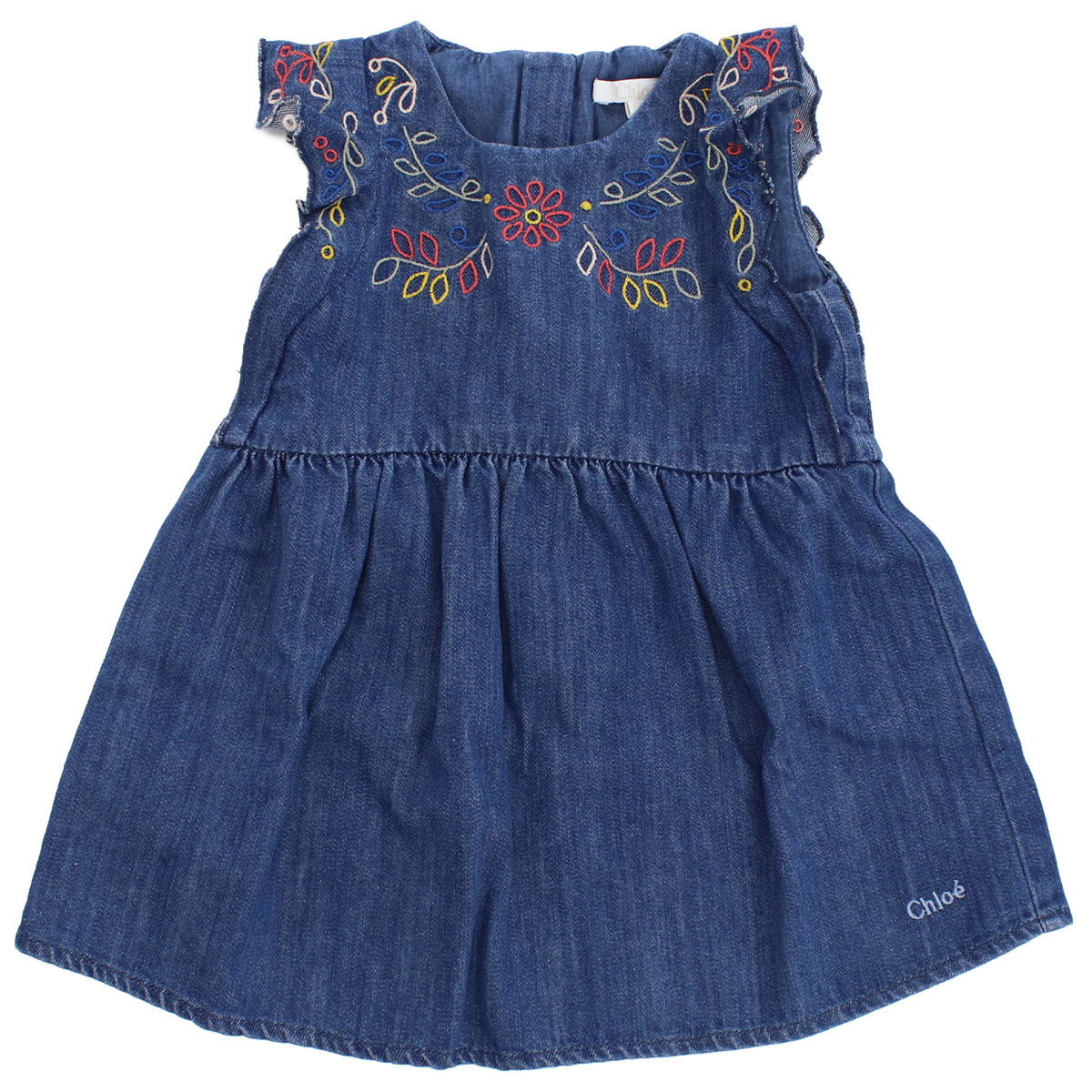 Chloe クロエ C9K219 ワンピース DENIM BLUE ブルー系 ベビー