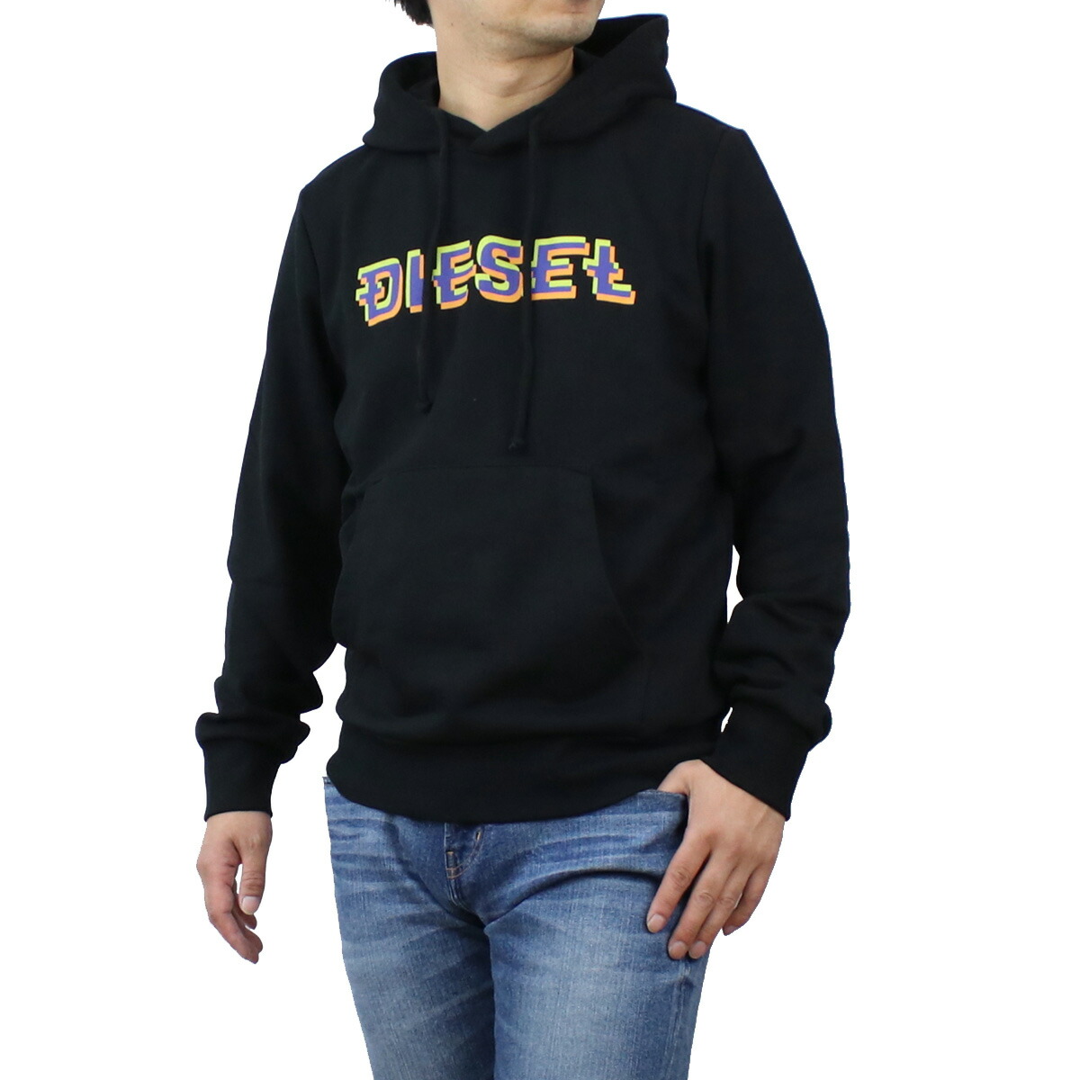ディーゼル DIESEL  メンズ－パーカー ブランド プルオーバー A06510　0HAYT　9XX ブラック apparel-01 冬セール