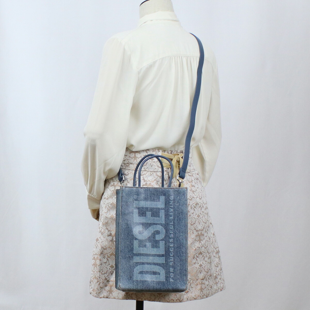 阿部商店 ディーゼル DIESEL ハンドバッグ 2way ブランド ロゴ X08923 P4636 H1410 ブルー系 bag-01