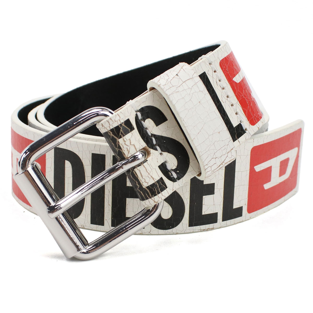 ディーゼル DIESEL  メンズベルト ブランド X08961　PR400　H3807 ホワイト系 belt-01