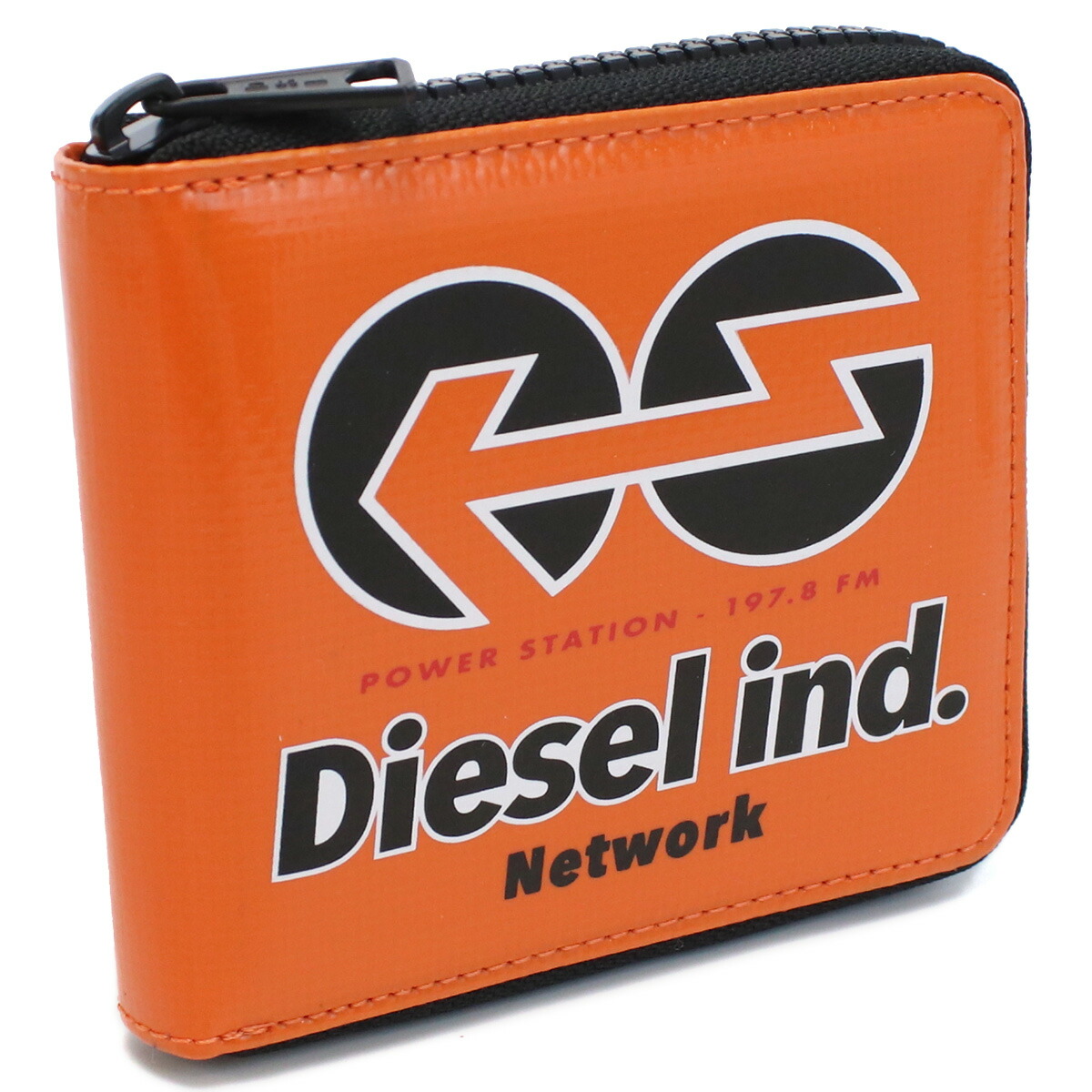 ディーゼル DIESEL  2つ折り財布 ブランド ラウンドファスナー ミニ財布 X08996　P4635　T3136 オレンジ系 wallet-01 mini-01