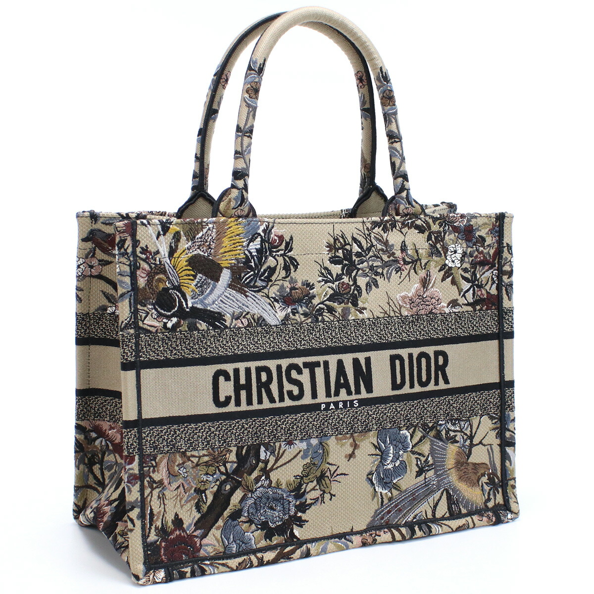 ディオール Christian Dior  トートバッグ ブランド ブックトート　通勤 通学 ママバッグ M1296　ZRWD　918 ベージュ系 マルチカラー bag-01
