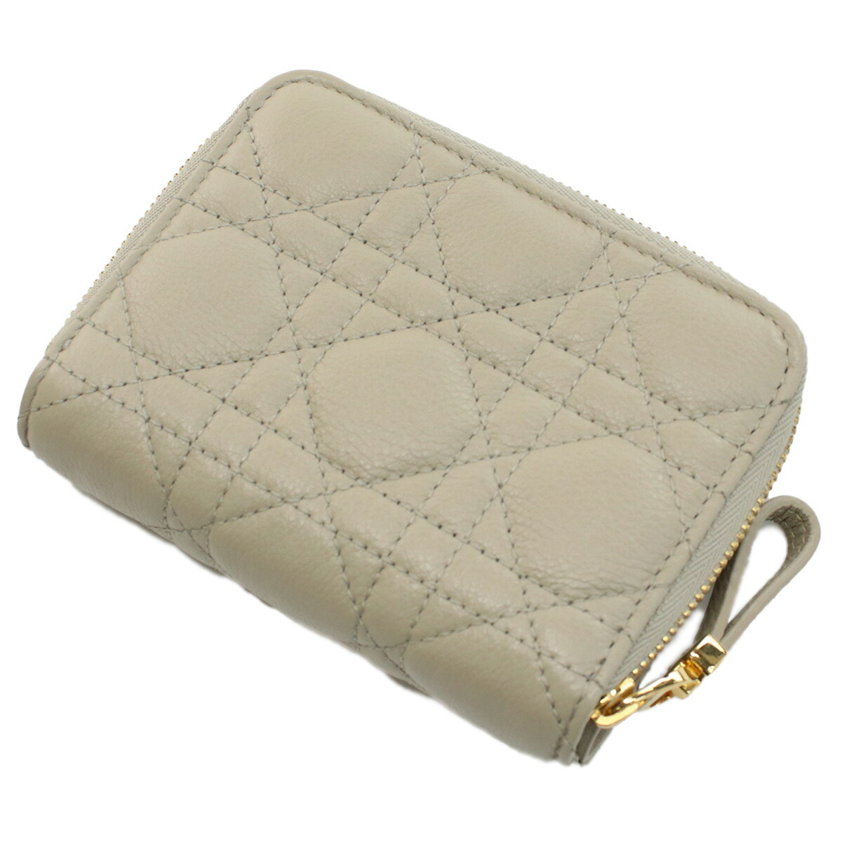 ブランドプラス ディオール Christian Dior 二折り財布小銭入付き財布 ブランド S5032 UWHC M116 ベージュ系  mini-01