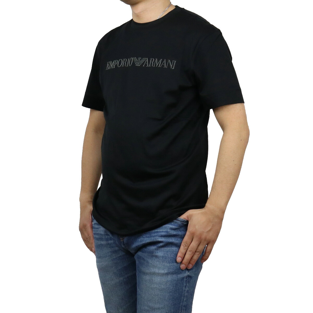 エンポリオ・アルマーニ EMPORIO ARMANI  メンズ－Ｔシャツ ブランドTシャツ 3K1TAG　1JUVZ　0035 NERO ブラック bos-19 ts-01 apparel-01