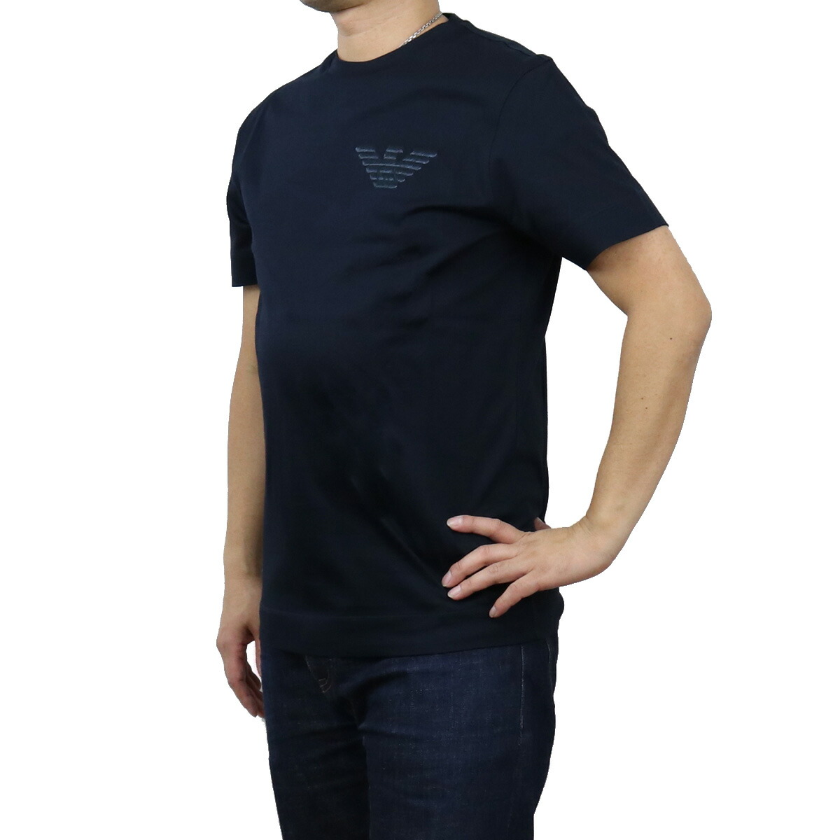 エンポリオ・アルマーニ EMPORIO ARMANI  メンズ－Ｔシャツ　ブランドロゴ ブランド Tシャツ 6K1T91　1JSAZ　0920 ネイビー系 apparel-01 ts-01