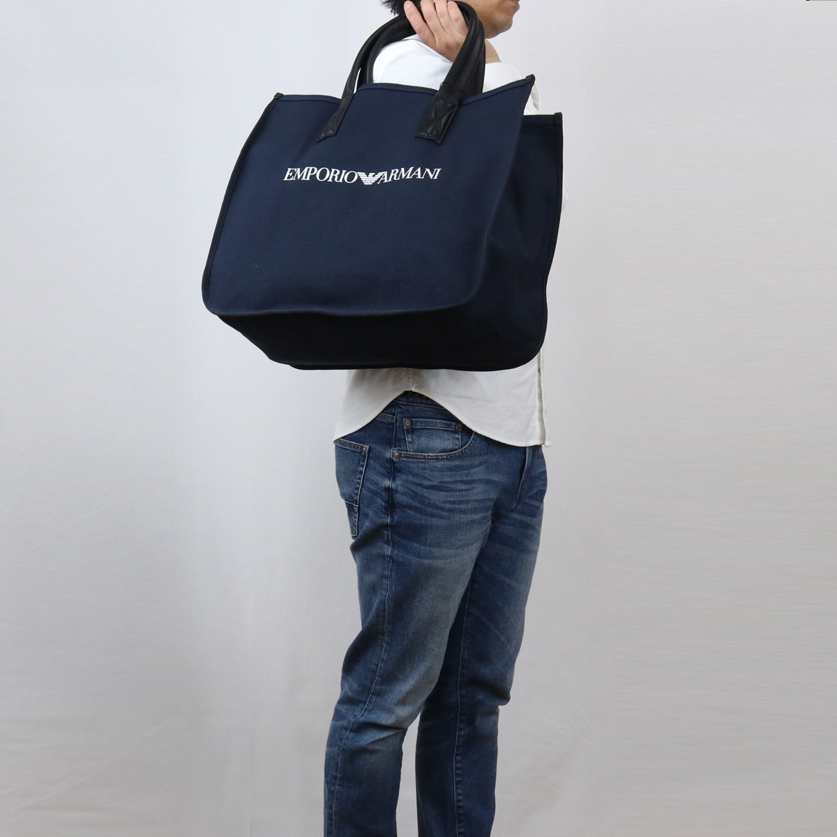 Emperor エンポリオ アルマーニ Emporio Armani トートバッグ Y4n135 Y046e Blue Black ネイビー系 メンズ