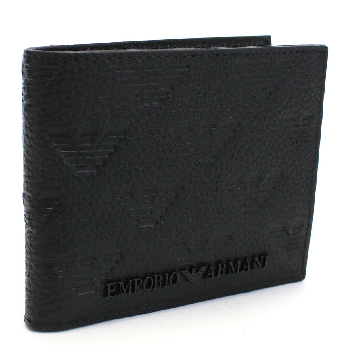 エンポリオアルマーニ EMPORIO ARMANI  2つ折り財布 ブランド ミニ財布 YEM122 Y142V 81072 BLACK ブラック wallet-01 mini-01 gsm-2