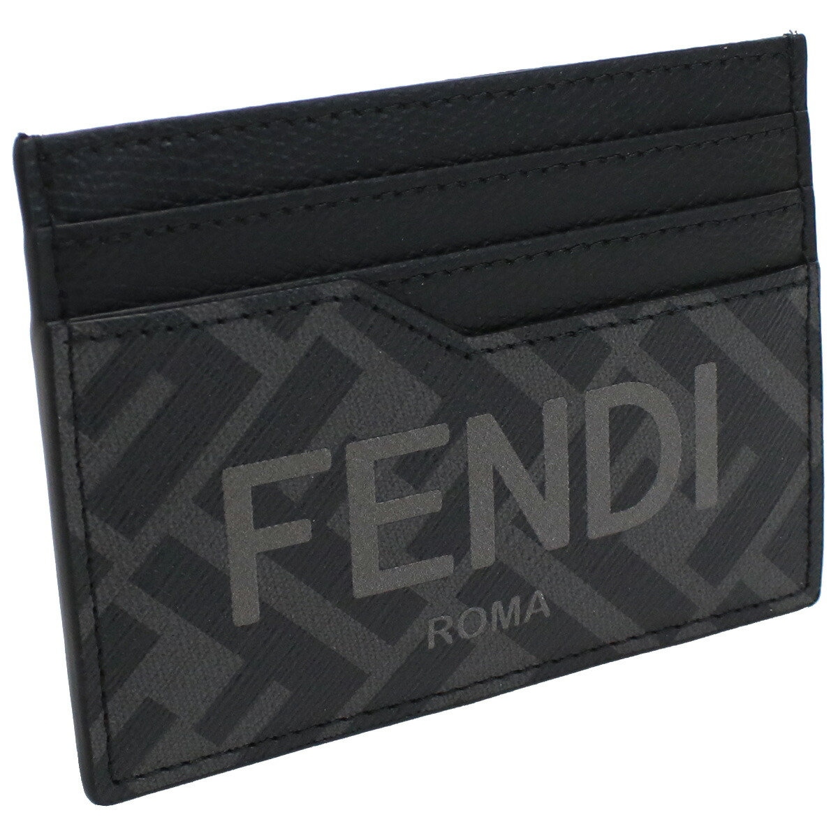 フェンディ FENDI  カードケース ブランド ロゴ ズッカ柄 7M0333 AJJ5 F0GXN グレー系 ブラック