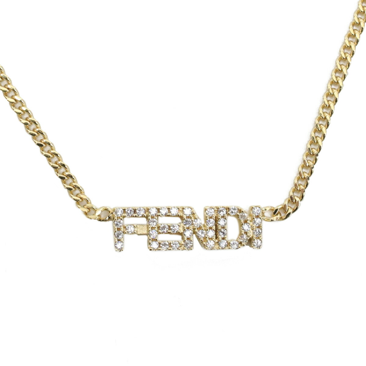 フェンディ FENDI  ネックレス　クリスタル ロゴ 8AH252　A44G　F089U ゴールド　accessory-01 gif-04w