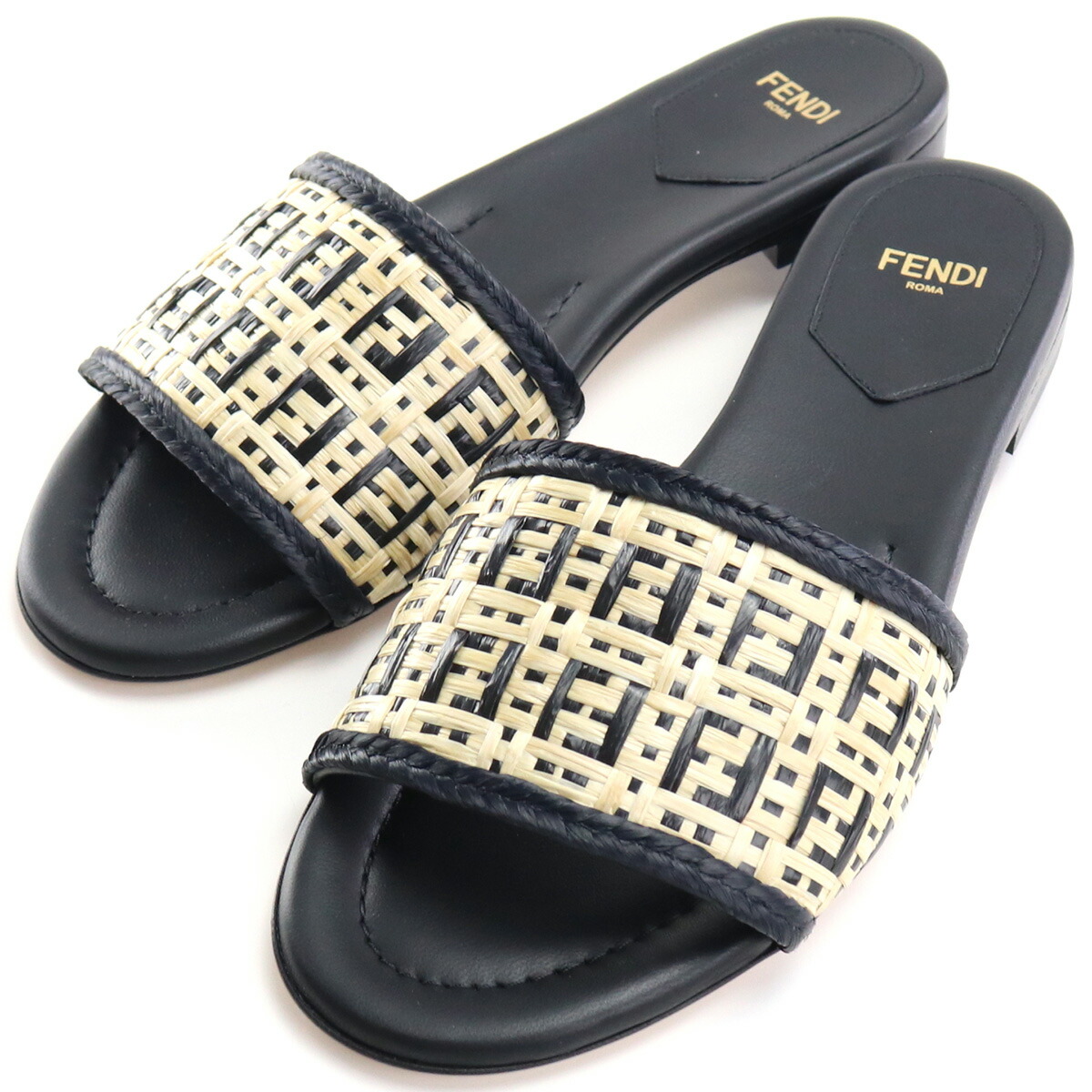 フェンディ FENDI  サンダル 8R8092　AEH7　F1D1U ブラック　bos-15 shoes-01