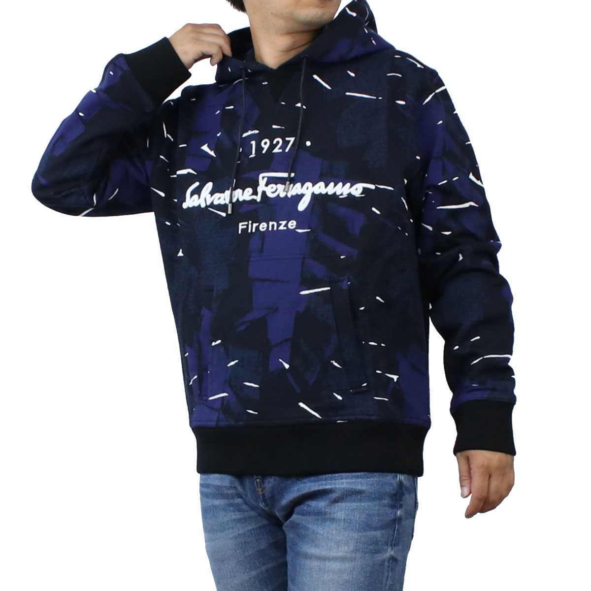 フェラガモ FERRAGAMO  メンズ－パーカー 12-1351 0754333　GOLFO BLUE ブルー系