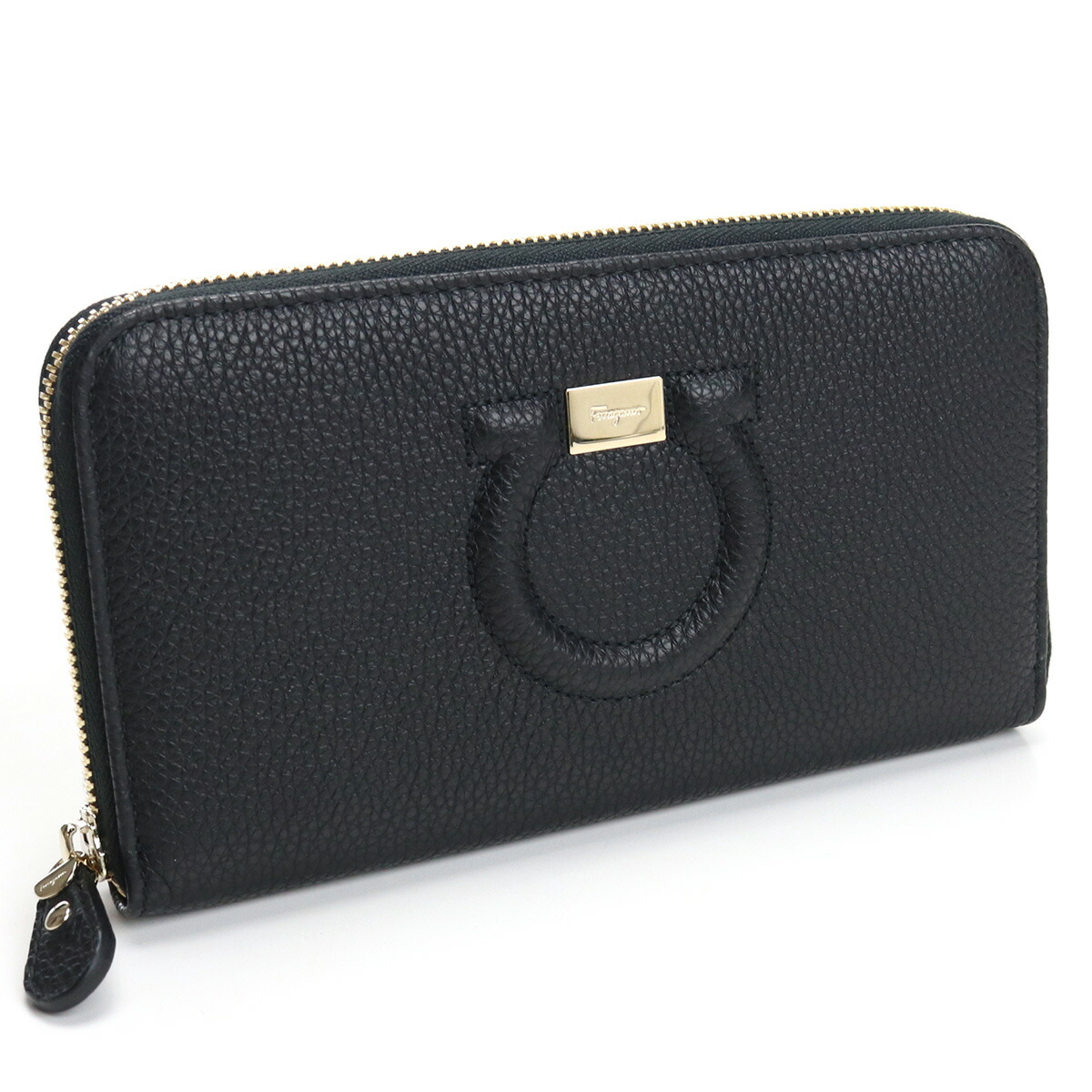 フェラガモ FERRAGAMO GANCINO CLIP ラウンドファスナー 長財布 ブランド 財布 22-C843 0736969 NERO ブラック gsw-2 bk-friday gif-02w