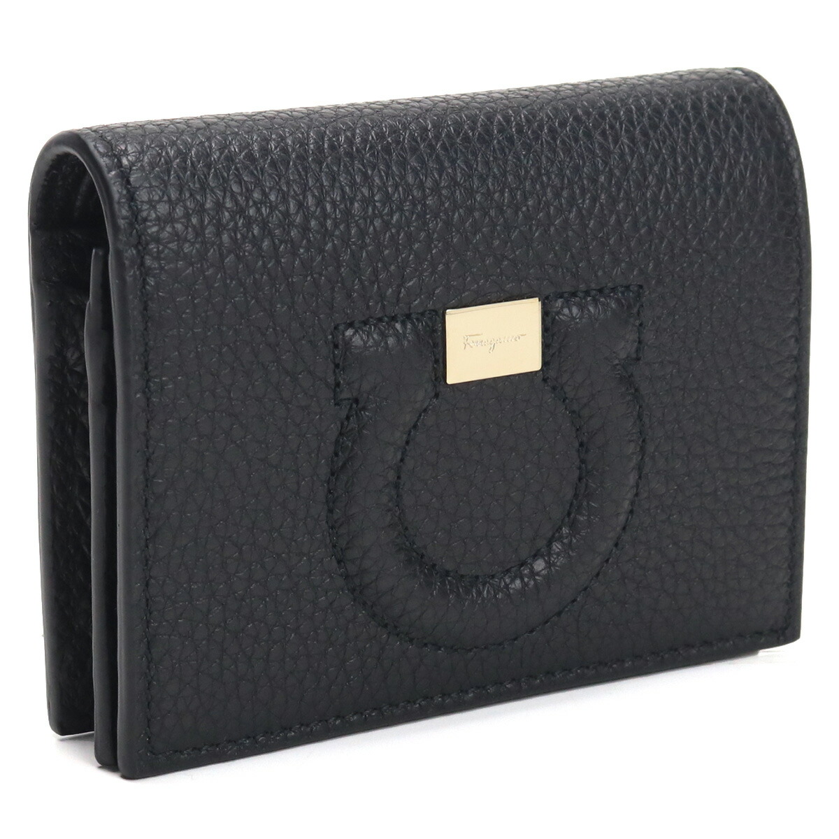 フェラガモ FERRAGAMO  2つ折り財布 ブランド 財布 22-D514 0736967 NERO ブラック wallet-101 mini-01 bk-friday gif-02w