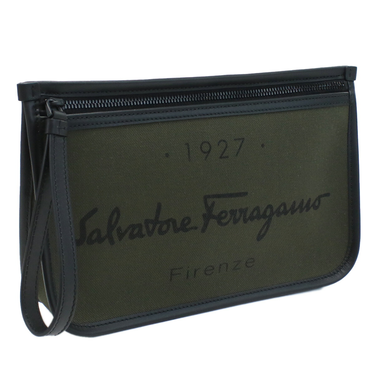 フェラガモ FERRAGAMO  クラッチバッグ ブランド 24-0971 0760237　MUSCHINO グリーン系 seco-01 gif-03m