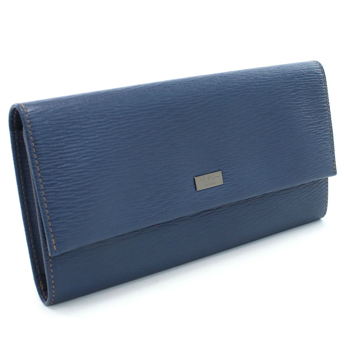 フェラガモ FERRAGAMO  長財布ニ折小銭入付き ブランド 66-0155 0620541　DUTCH BLUE ブルー系 wallet-01 gif-02m