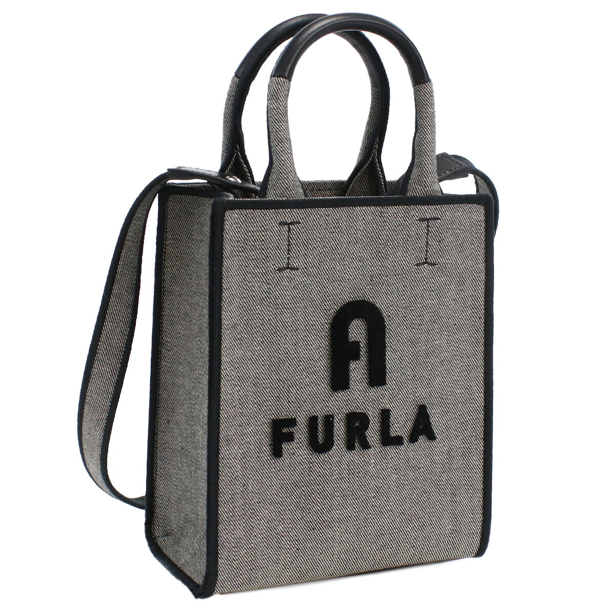 フルラ FURLA FURLA OPPORTUNITY ハンドバッグ ブランド ショルダー付 2way WB00831 BX1550 G4100 GRIGIO+NERO グレー系 bag-01 gif-03w