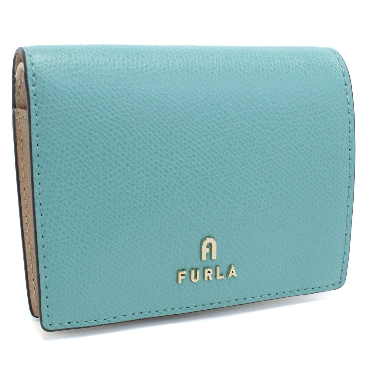 フルラ FURLA FURLA CAMELIA 二折財布小銭入付き　ブランド WP00304　ARE000　2718S VERDERAME+BALLERINA ブルー系　wallet-01