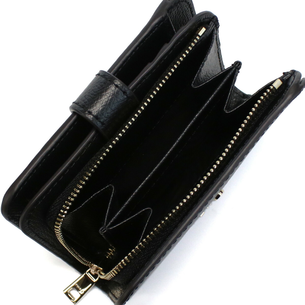 二つ折り財布 クルーズ  黒×カモフラージュブルー        