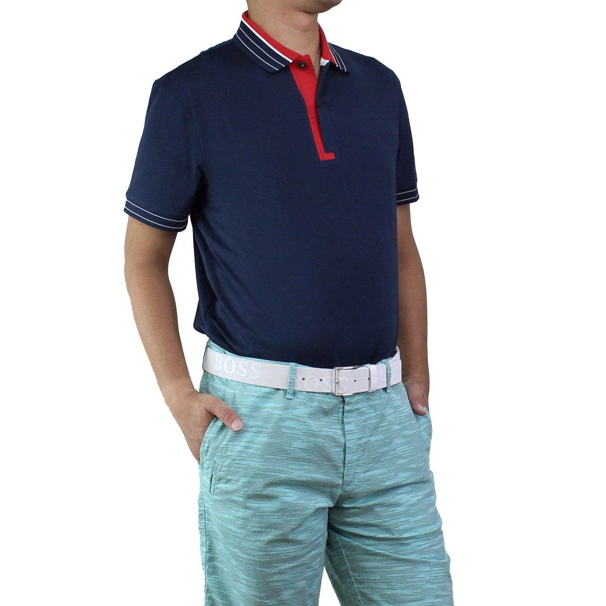 ヒューゴ ボス HUGO BOSS PADDY PRO 1  パディ プロ ポロシャツ 半袖 ゴルフウェア 50403515　10208323　410 ネイビー系