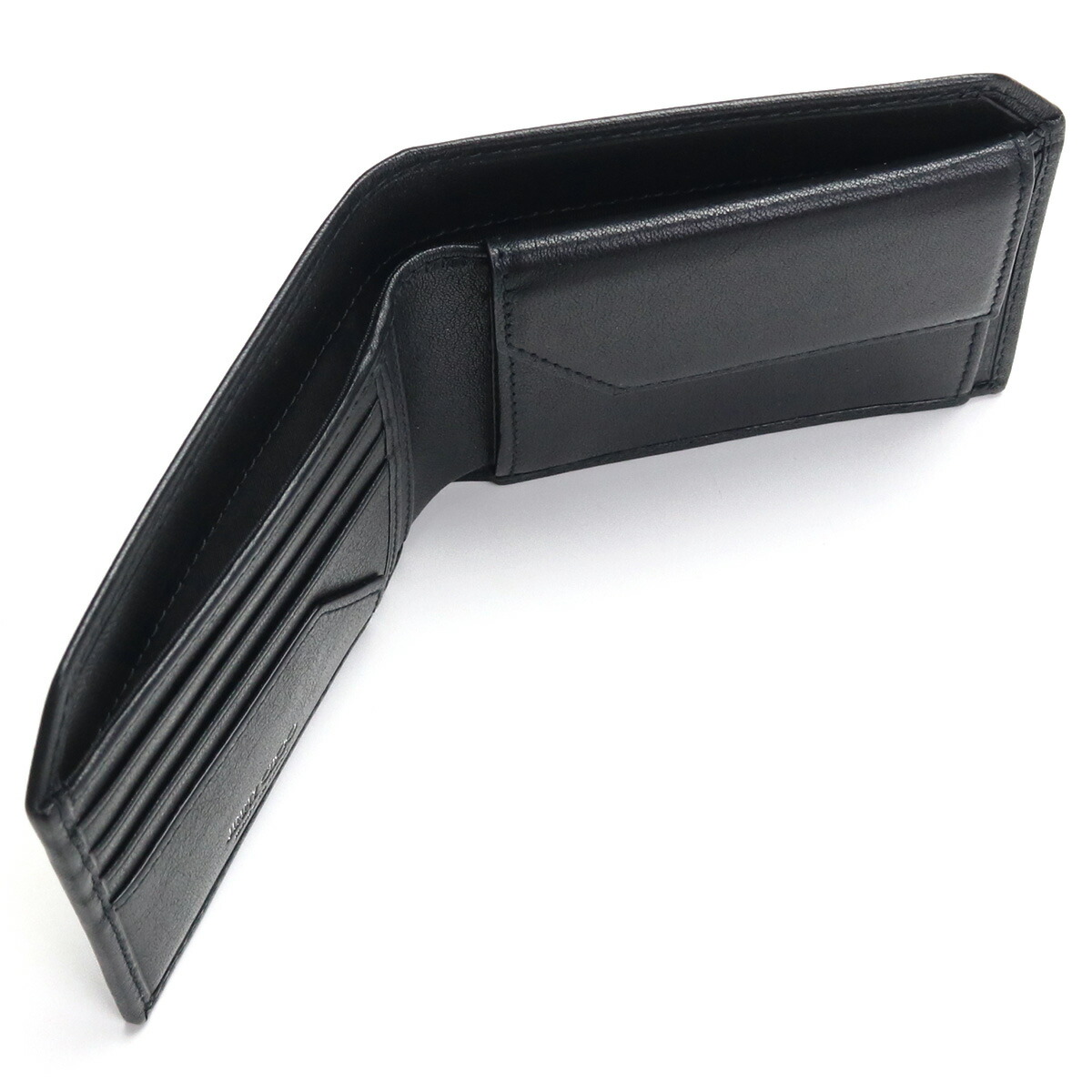 Undeux ジミーチュウ Jimmy Choo 2つ折り財布小銭入れ付き Albany Bls Black Gunmetal ブラック メンズ