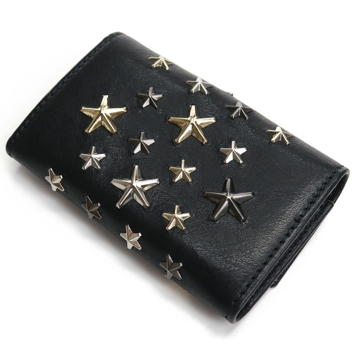 ブランドプラス ジミーチュウ JIMMY CHOO ６連キーケース HOWICK LTR BLACK/METALLIC MIX ブラック レディース