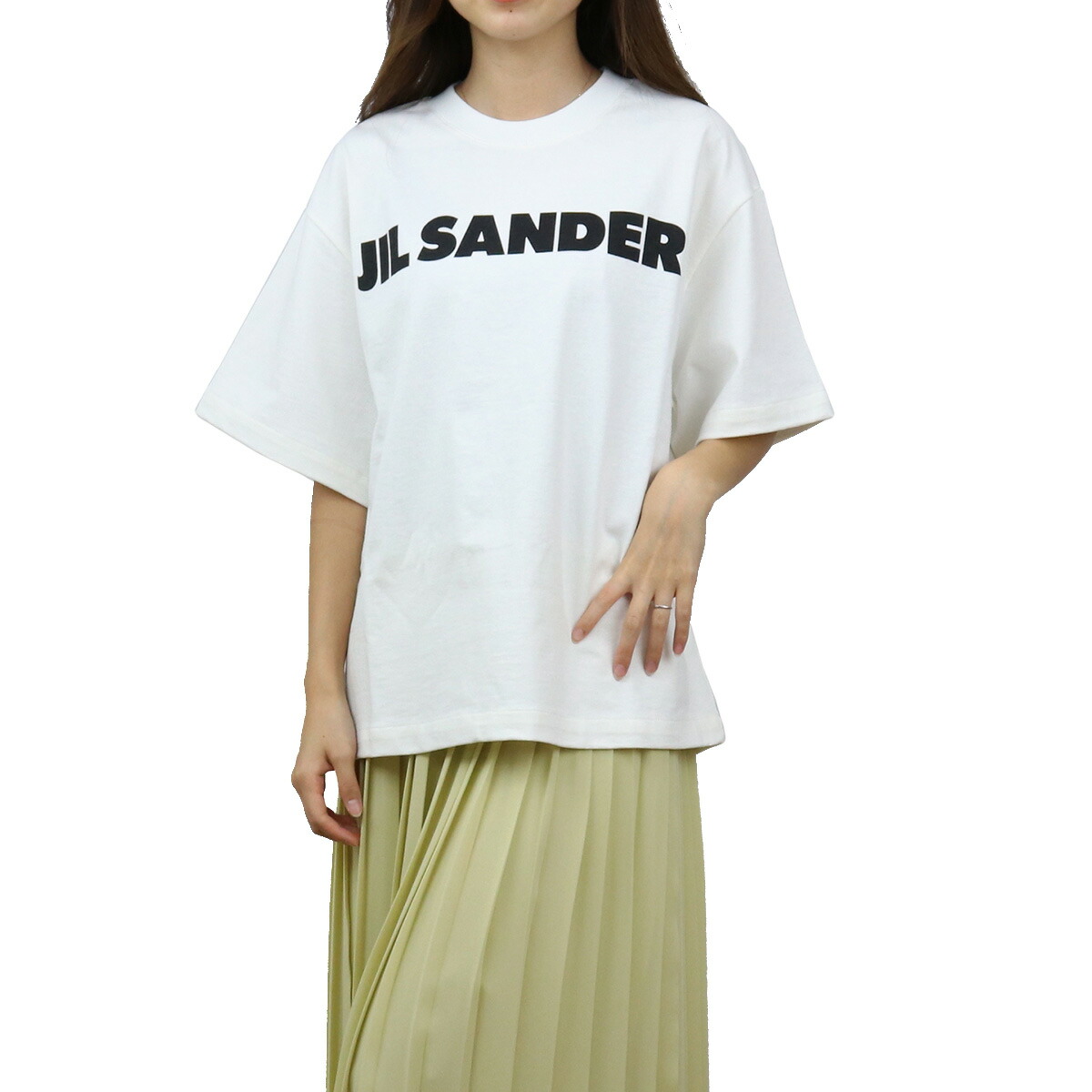 ジル サンダー JIL SANDER  レディース－Ｔシャツ ブランドロゴ ブランド トップス JSPS707050　WS248708　102 ホワイト系 ts-01 apparel-01 bos-48