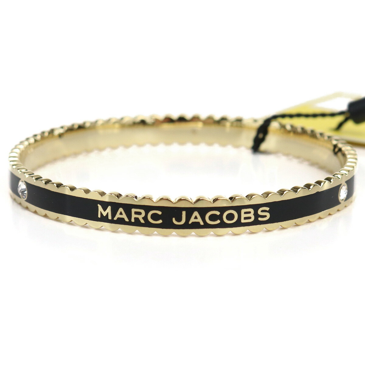 マークジェイコブス MARC JACOBS THE MEDALLION SCALLOPED BANGLE バングル J103MT7PF22　001 BLACK-GOLD ブラック accessory-01