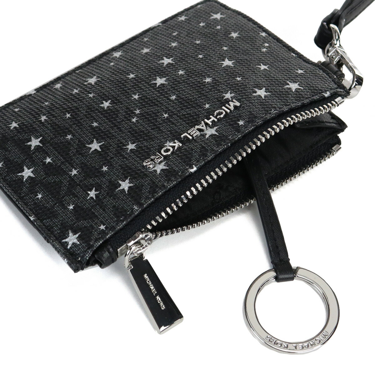 ブランドプラス / マイケルコース MICHAEL KORS JET SET キーリング付き 小銭入れ コインケース 34H1SJ6P1O 987  BLACK MULTI ブラック gsw-3 gsw-6