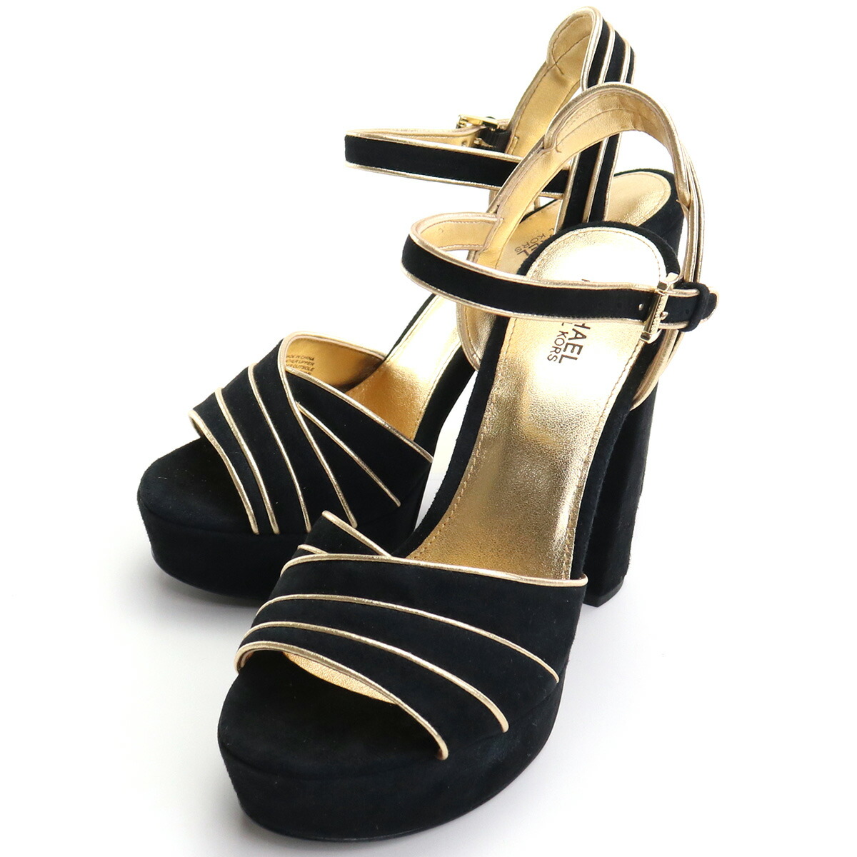マイケルコース MICHAEL KORS  サンダル 40R9HPHS6S SUEDE BLACK ブラック mks-01