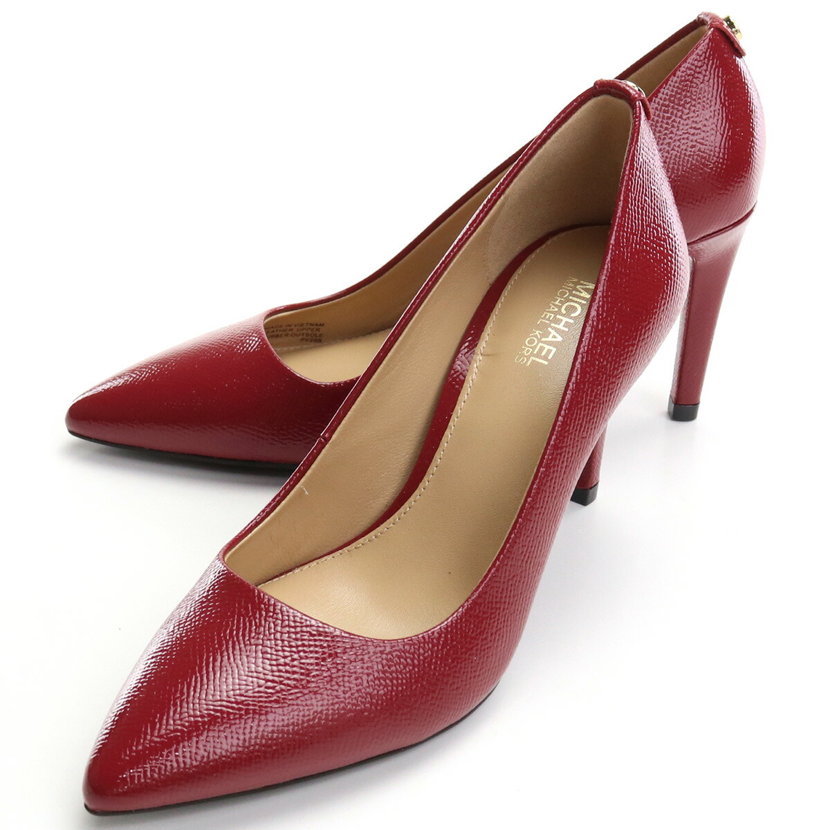 マイケルコース MICHAEL KORS  パンプス 40S9DOMP1A EMBOSSED PATENT MAROON レッド系 mks-01